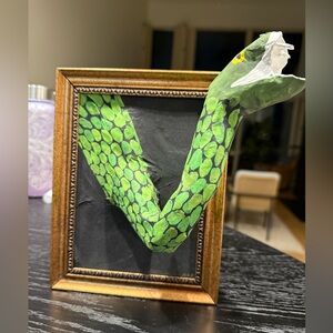 Quirky 3D Papier Mache Snake Art